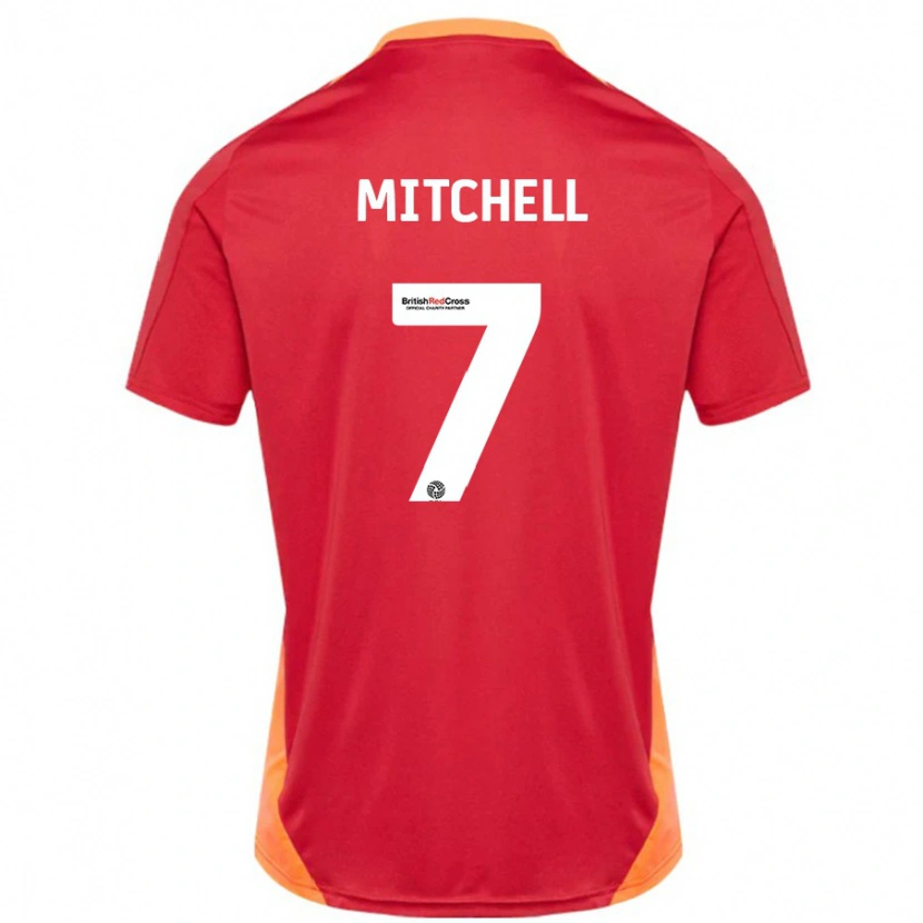 Danxen Niño Camiseta Demetri Mitchell #7 Azul Blanquecino 2ª Equipación 2024/25 La Camisa