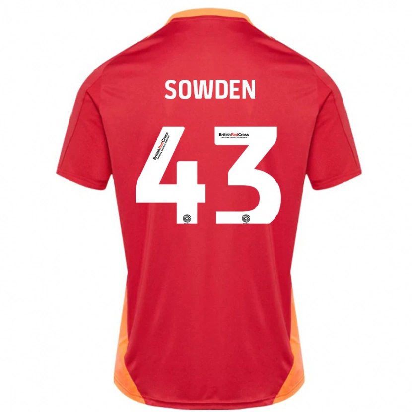 Danxen Niño Camiseta Andrew Sowden #43 Azul Blanquecino 2ª Equipación 2024/25 La Camisa