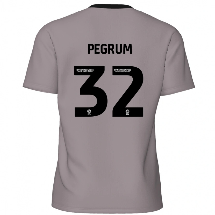 Danxen Niño Camiseta Charlie Pegrum #32 Gris 2ª Equipación 2024/25 La Camisa
