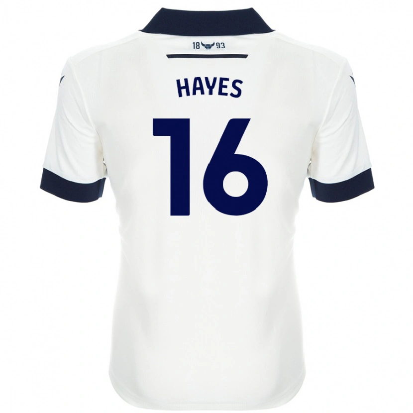 Danxen Niño Camiseta Georgia Hayes #16 Blanco Azul Marino 2ª Equipación 2024/25 La Camisa