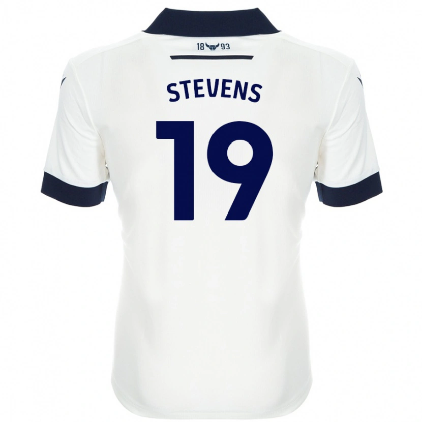Danxen Niño Camiseta Lily Stevens #19 Blanco Azul Marino 2ª Equipación 2024/25 La Camisa