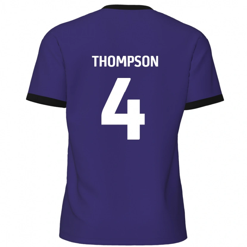 Danxen Niño Camiseta Nathan Thompson #4 Púrpura 2ª Equipación 2024/25 La Camisa