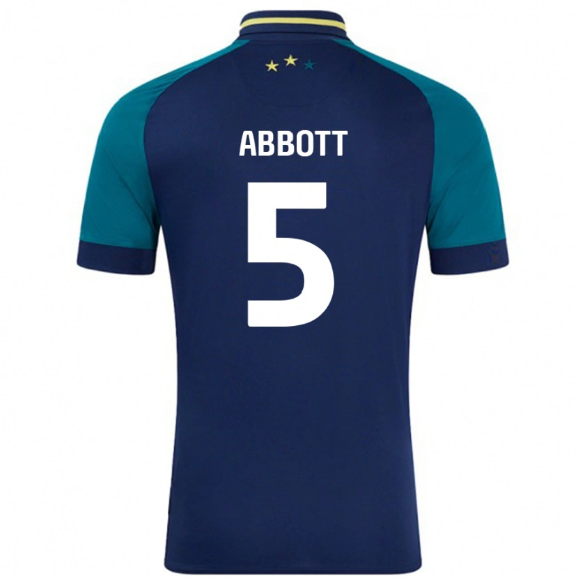 Danxen Niño Camiseta Vicky Abbott #5 Azul Marino Verde Oscuro 2ª Equipación 2024/25 La Camisa