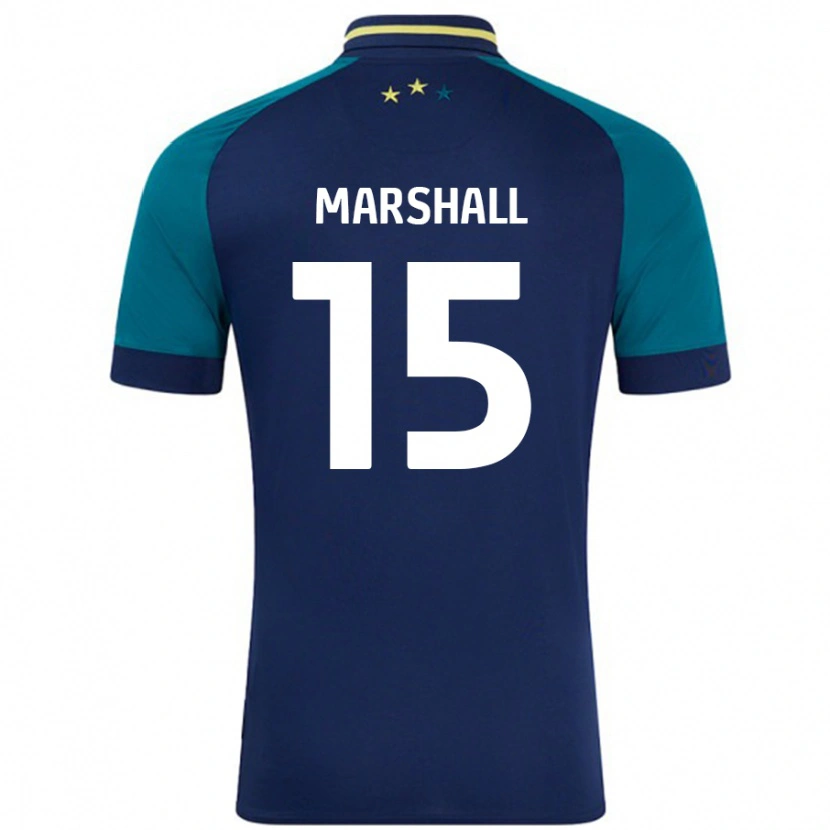 Danxen Niño Camiseta Georgia Marshall #15 Azul Marino Verde Oscuro 2ª Equipación 2024/25 La Camisa