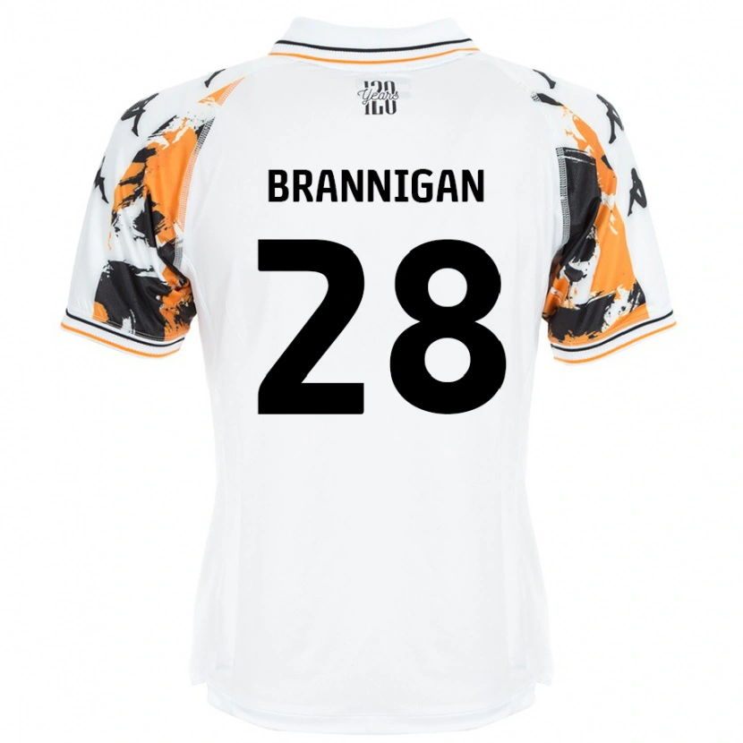 Danxen Niño Camiseta Aoife Brannigan #28 Blanco 2ª Equipación 2024/25 La Camisa