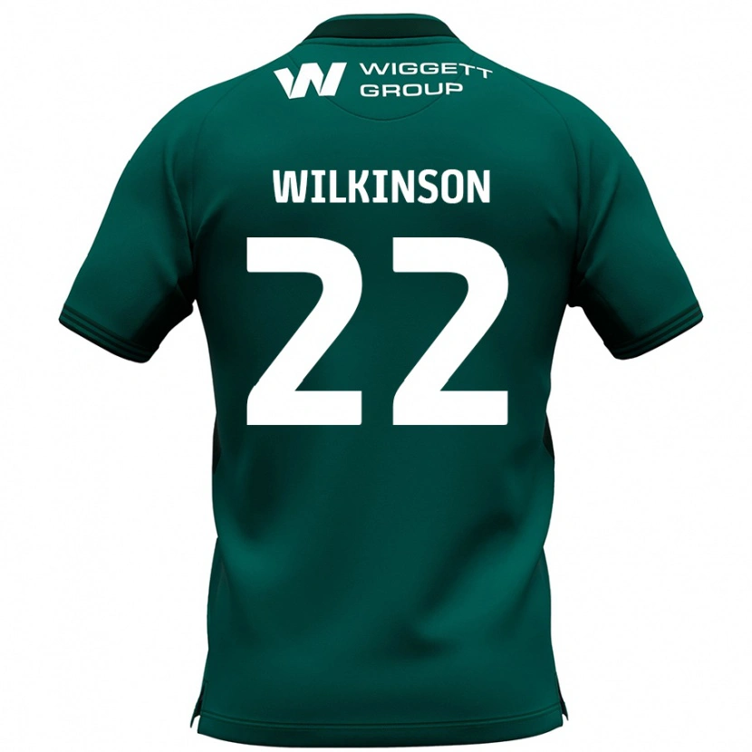 Danxen Niño Camiseta Chloe Wilkinson #22 Verde 2ª Equipación 2024/25 La Camisa