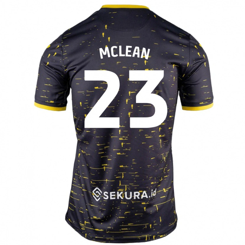 Danxen Niño Camiseta Kenny Mclean #23 Negro Amarillo 2ª Equipación 2024/25 La Camisa