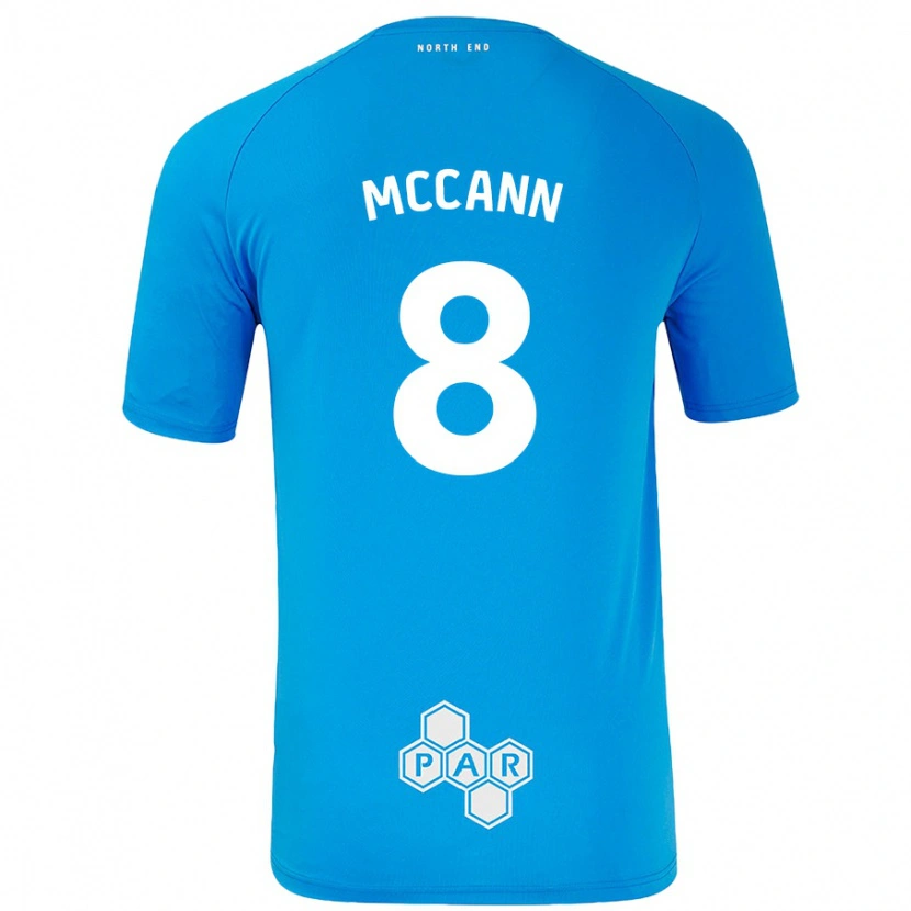 Danxen Niño Camiseta Ali Mccann #8 Azul Cielo 2ª Equipación 2024/25 La Camisa