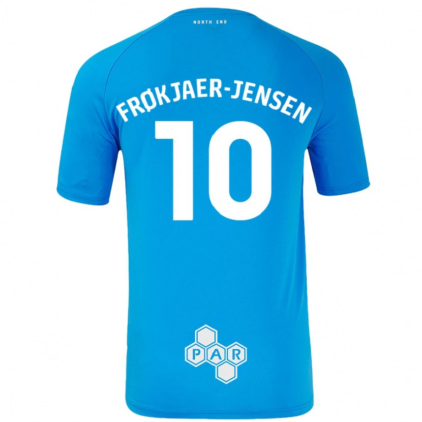 Danxen Niño Camiseta Mads Frøkjaer-Jensen #10 Azul Cielo 2ª Equipación 2024/25 La Camisa