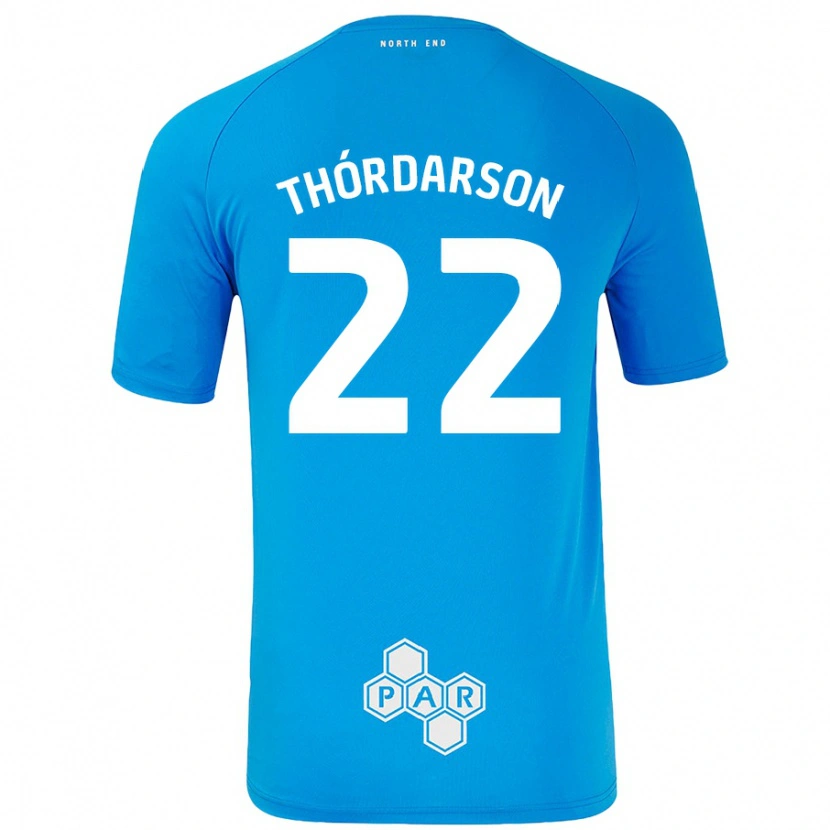 Danxen Niño Camiseta Stefán Teitur Thórdarson #22 Azul Cielo 2ª Equipación 2024/25 La Camisa
