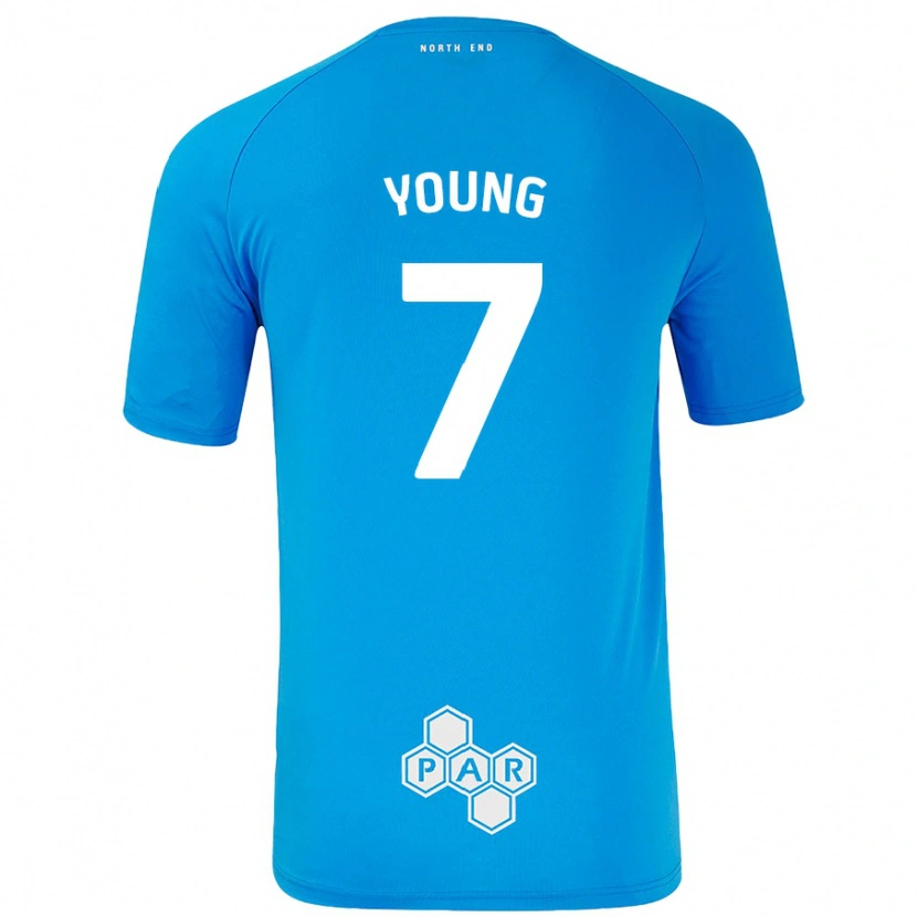 Danxen Niño Camiseta Danielle Young #7 Azul Cielo 2ª Equipación 2024/25 La Camisa