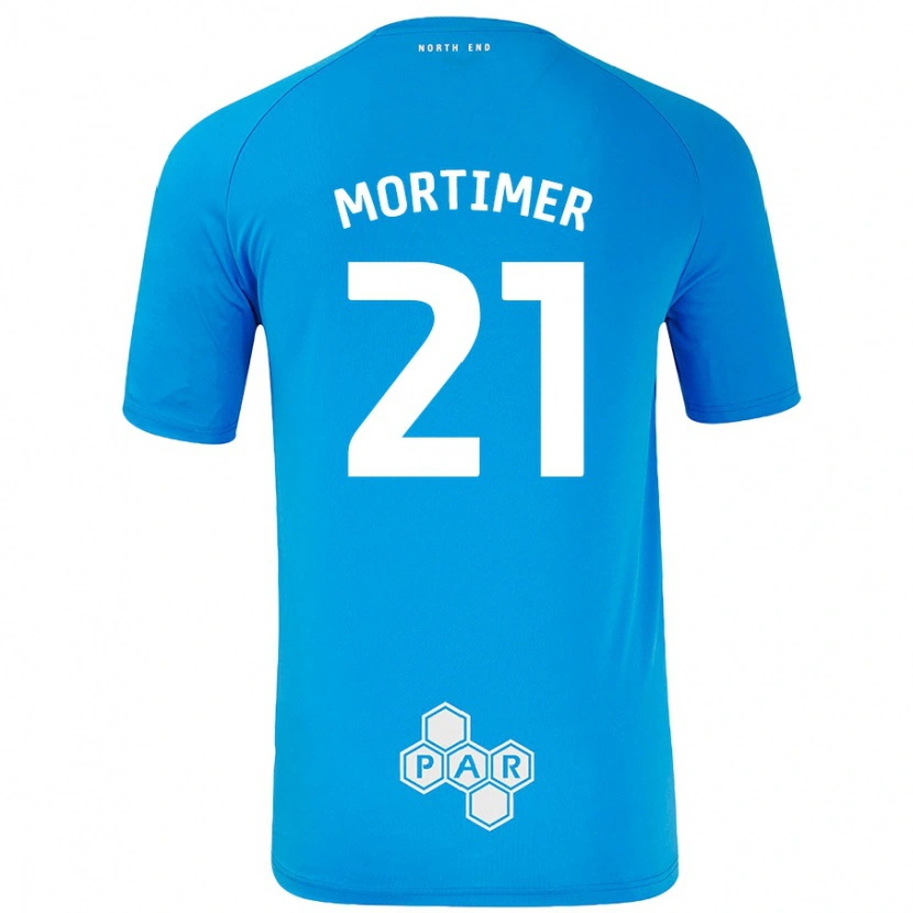 Danxen Niño Camiseta Jodie Mortimer #21 Azul Cielo 2ª Equipación 2024/25 La Camisa