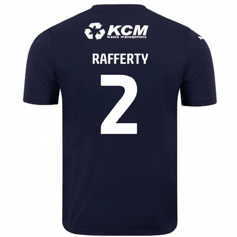 Danxen Niño Camiseta Joe Rafferty #2 Azul Marino 2ª Equipación 2024/25 La Camisa