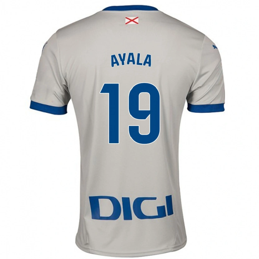 Danxen Niño Camiseta Axel Ayala #19 Gris Claro 2ª Equipación 2024/25 La Camisa