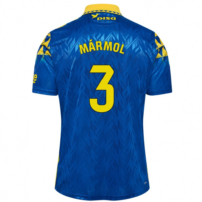 Danxen Niño Camiseta Mika Mármol #3 Azul Amarillo 2ª Equipación 2024/25 La Camisa