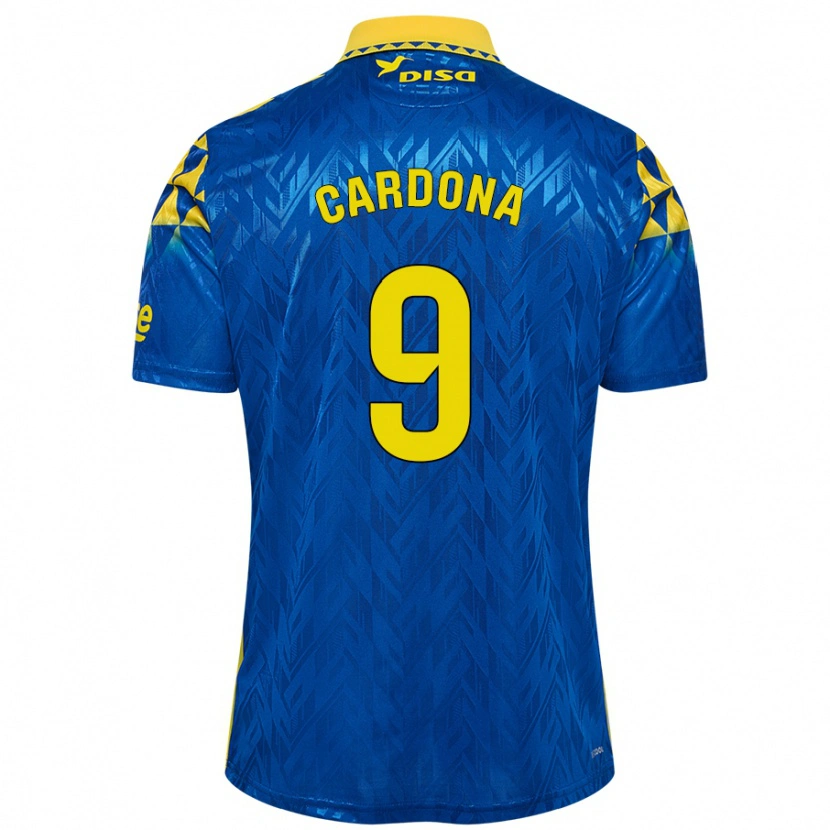 Danxen Niño Camiseta Marc Cardona #9 Azul Amarillo 2ª Equipación 2024/25 La Camisa