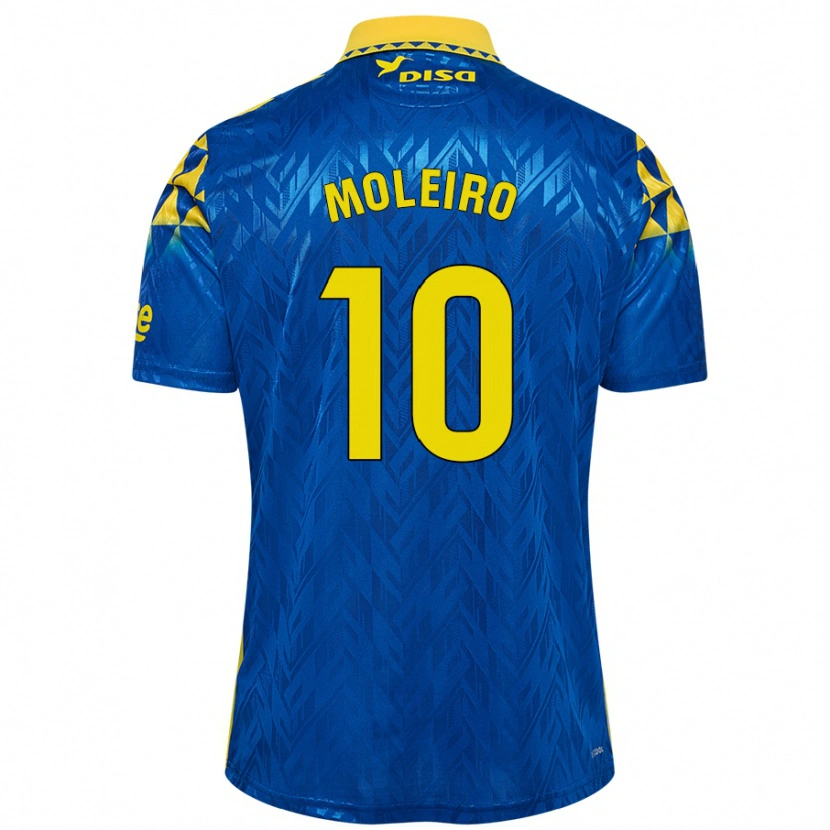 Danxen Niño Camiseta Alberto Moleiro #10 Azul Amarillo 2ª Equipación 2024/25 La Camisa