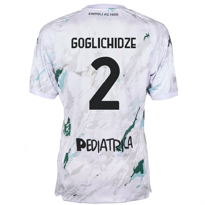 Danxen Niño Camiseta Saba Goglichidze #2 Gris 2ª Equipación 2024/25 La Camisa