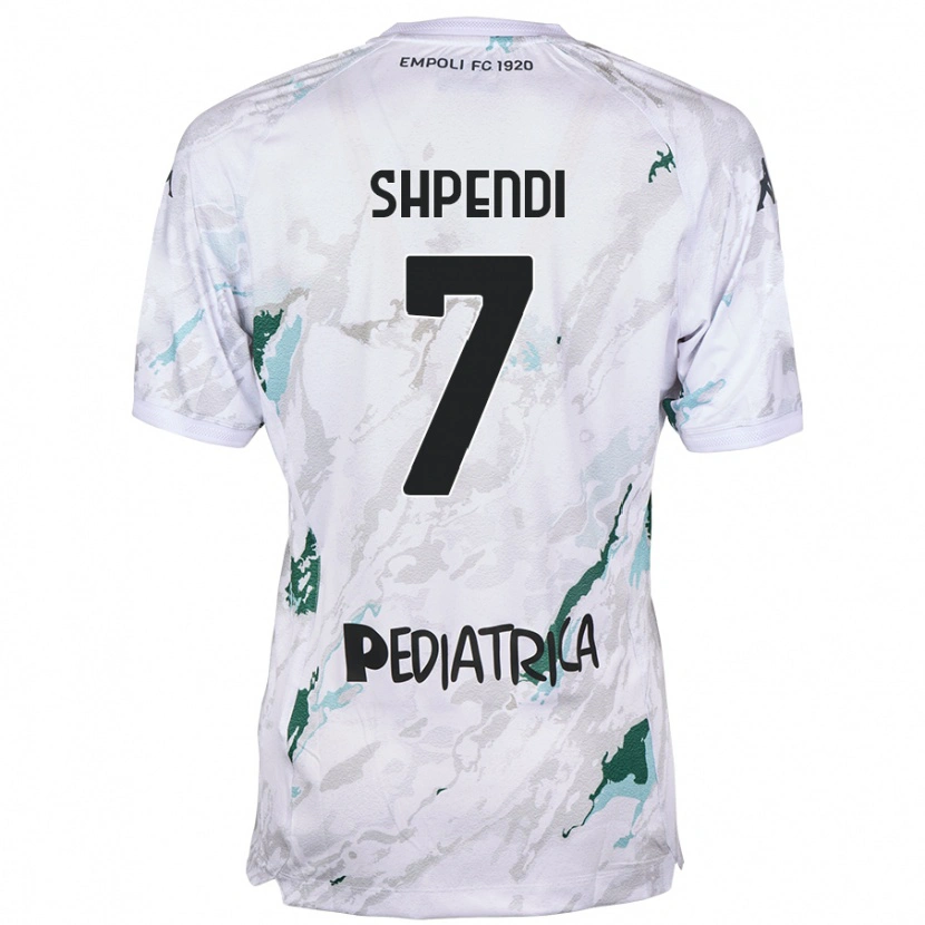 Danxen Niño Camiseta Stiven Shpendi #7 Gris 2ª Equipación 2024/25 La Camisa