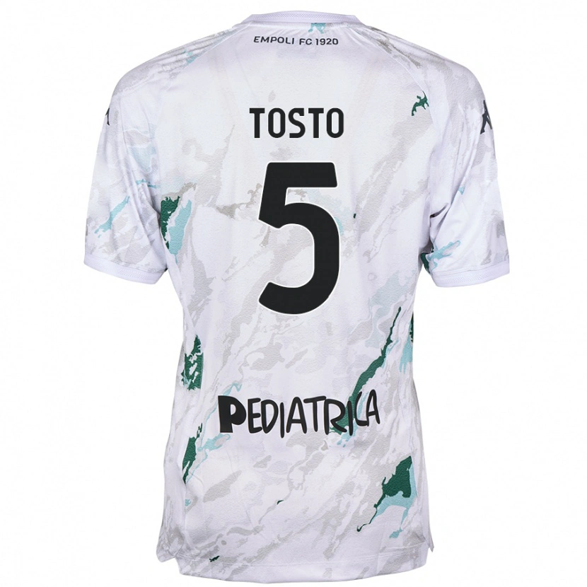 Danxen Niño Camiseta Lorenzo Tosto #5 Gris 2ª Equipación 2024/25 La Camisa