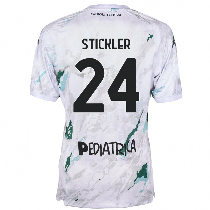 Danxen Niño Camiseta Mateo Stickler #24 Gris 2ª Equipación 2024/25 La Camisa