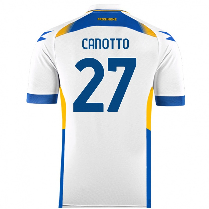 Danxen Niño Camiseta Luigi Canotto #27 Blanco 2ª Equipación 2024/25 La Camisa