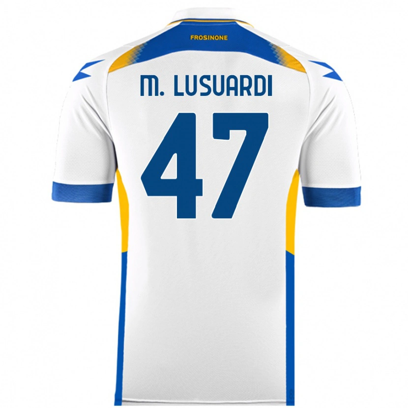 Danxen Niño Camiseta Mateus Lusuardi #47 Blanco 2ª Equipación 2024/25 La Camisa