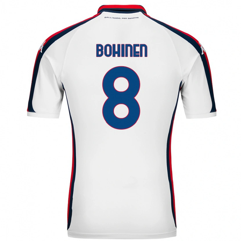 Danxen Niño Camiseta Emil Bohinen #8 Blanco 2ª Equipación 2024/25 La Camisa
