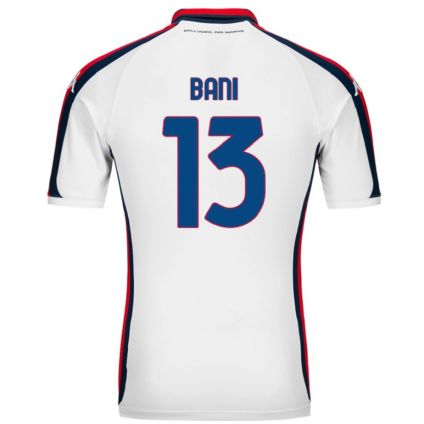 Danxen Niño Camiseta Mattia Bani #13 Blanco 2ª Equipación 2024/25 La Camisa