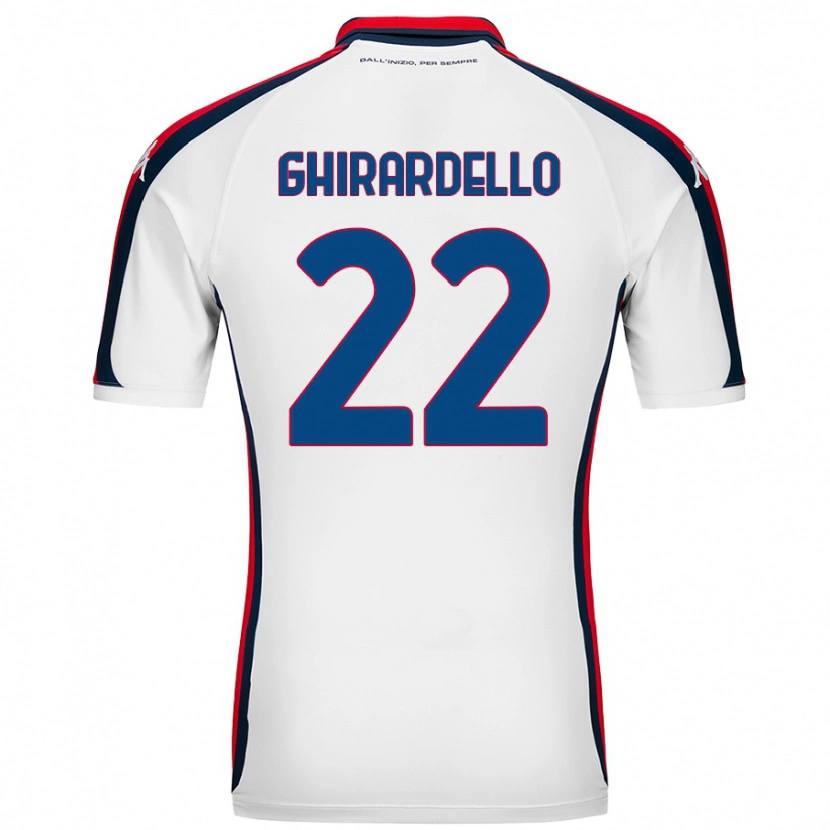 Danxen Niño Camiseta Tommaso Ghirardello #22 Blanco 2ª Equipación 2024/25 La Camisa