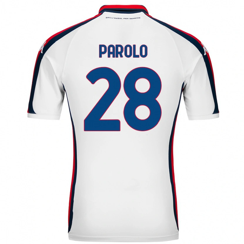 Danxen Niño Camiseta Lucrezia Parolo #28 Blanco 2ª Equipación 2024/25 La Camisa