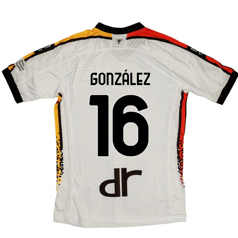 Danxen Niño Camiseta Joan González #16 Blanco Negro 2ª Equipación 2024/25 La Camisa