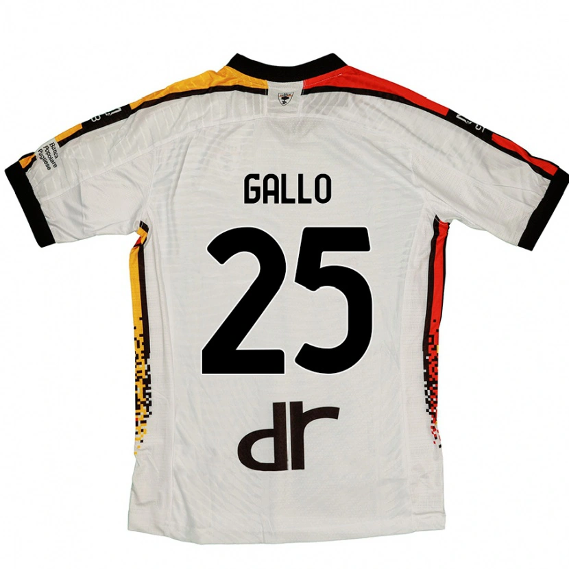 Danxen Niño Camiseta Antonino Gallo #25 Blanco Negro 2ª Equipación 2024/25 La Camisa