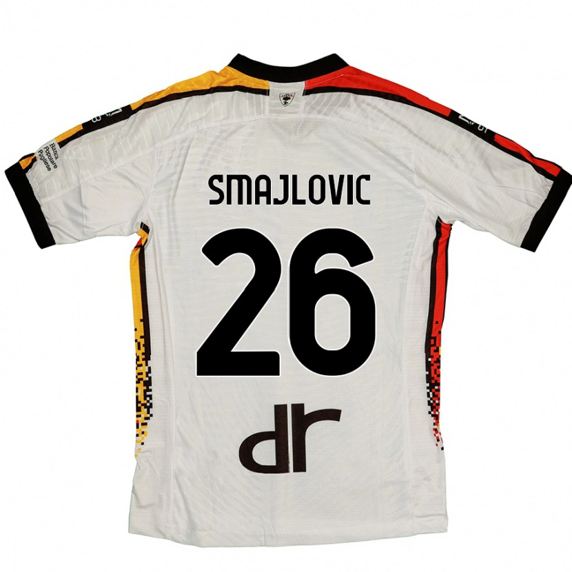 Danxen Niño Camiseta Zinedin Smajlovic #26 Blanco Negro 2ª Equipación 2024/25 La Camisa