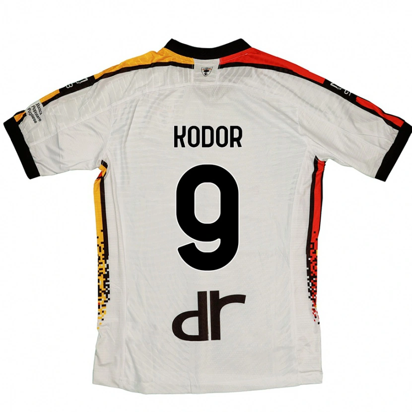 Danxen Niño Camiseta Jason Kodor #9 Blanco Negro 2ª Equipación 2024/25 La Camisa