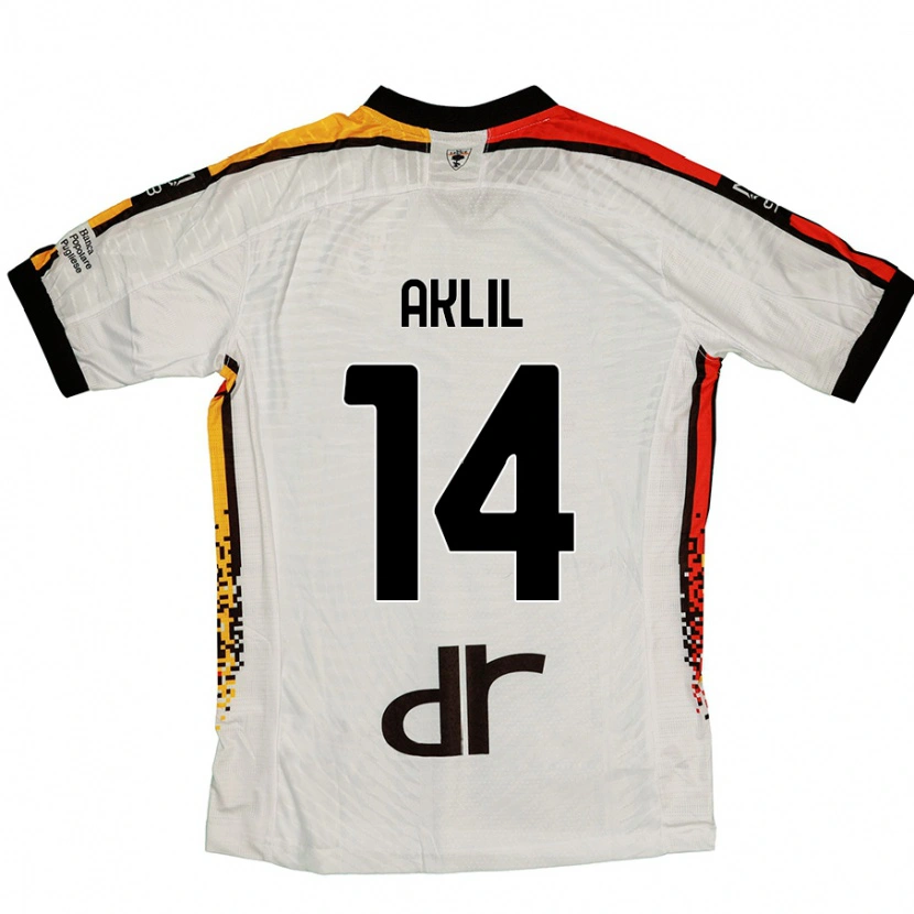 Danxen Niño Camiseta Lino Aklil #14 Blanco Negro 2ª Equipación 2024/25 La Camisa