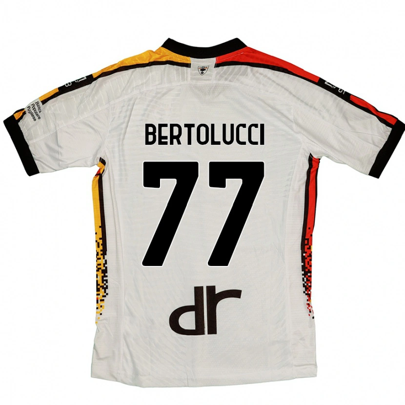 Danxen Niño Camiseta Sandro Bertolucci #77 Blanco Negro 2ª Equipación 2024/25 La Camisa