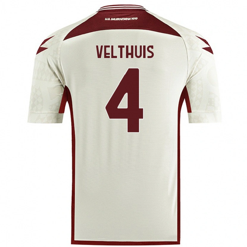 Danxen Niño Camiseta Tijs Velthuis #4 Color Crema 2ª Equipación 2024/25 La Camisa