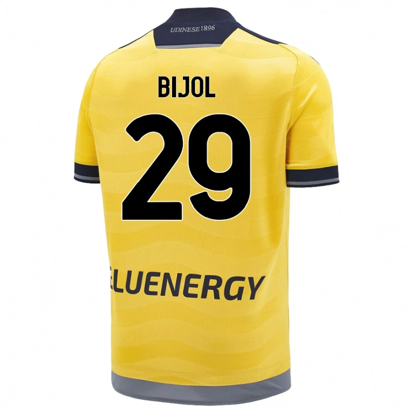 Danxen Niño Camiseta Jaka Bijol #29 Dorado 2ª Equipación 2024/25 La Camisa
