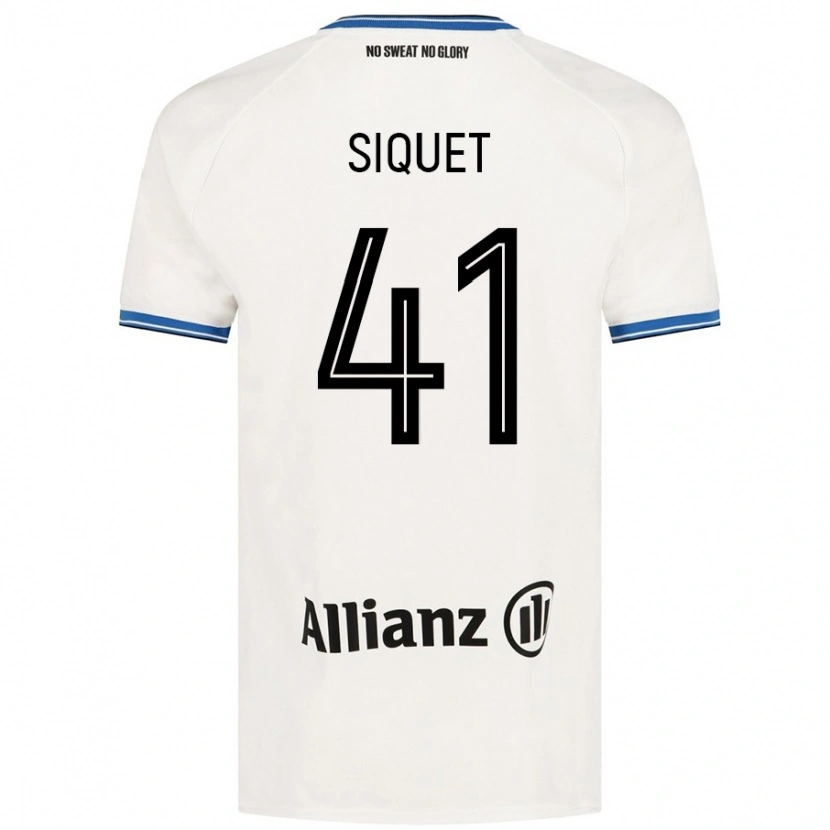 Danxen Niño Camiseta Hugo Siquet #41 Blanco 2ª Equipación 2024/25 La Camisa