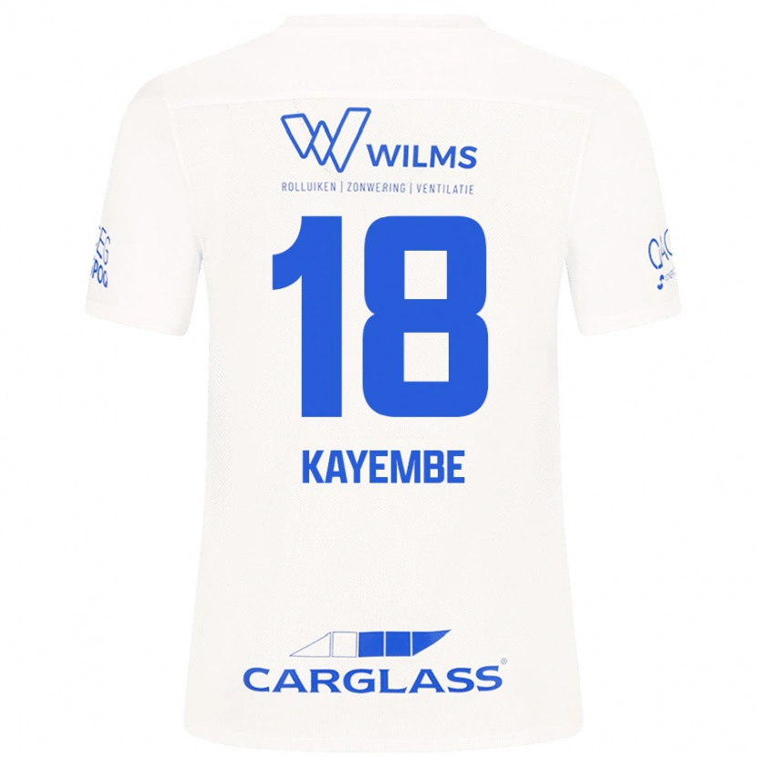 Danxen Niño Camiseta Joris Kayembe #18 Blanco 2ª Equipación 2024/25 La Camisa