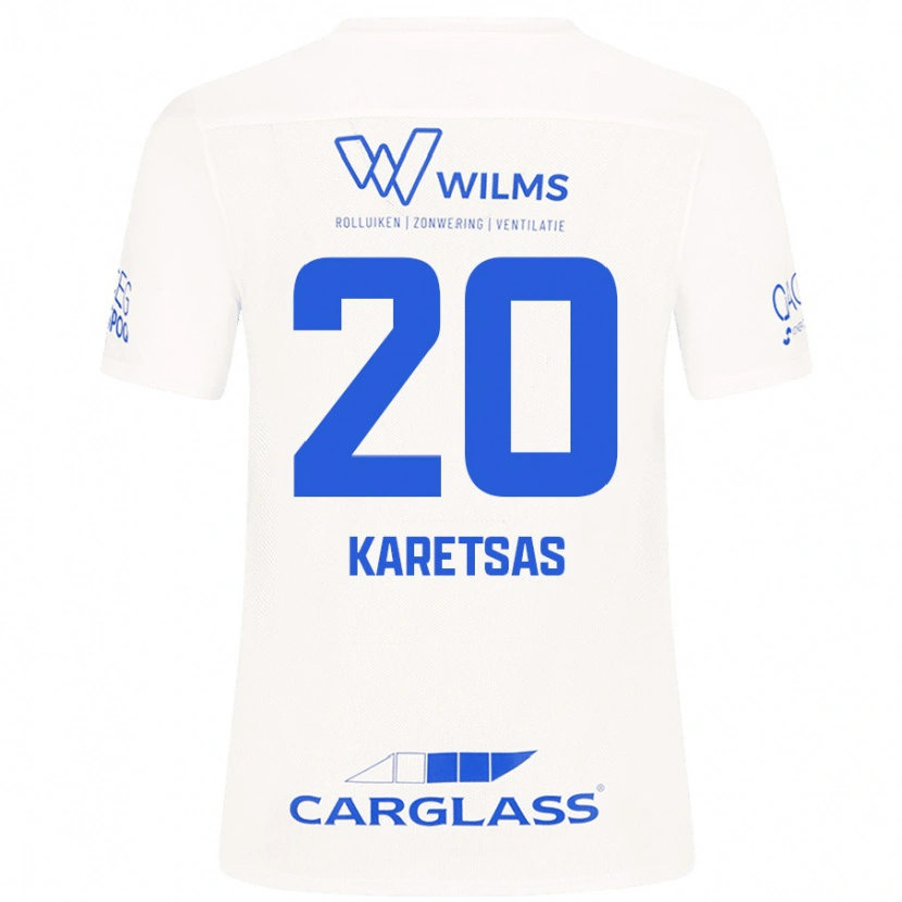 Danxen Niño Camiseta Konstantinos Karetsas #20 Blanco 2ª Equipación 2024/25 La Camisa