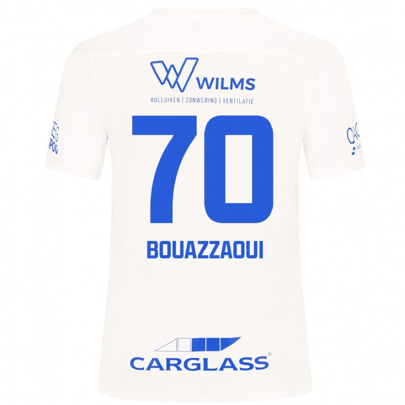 Danxen Niño Camiseta Ilyas Bouazzaoui #70 Blanco 2ª Equipación 2024/25 La Camisa