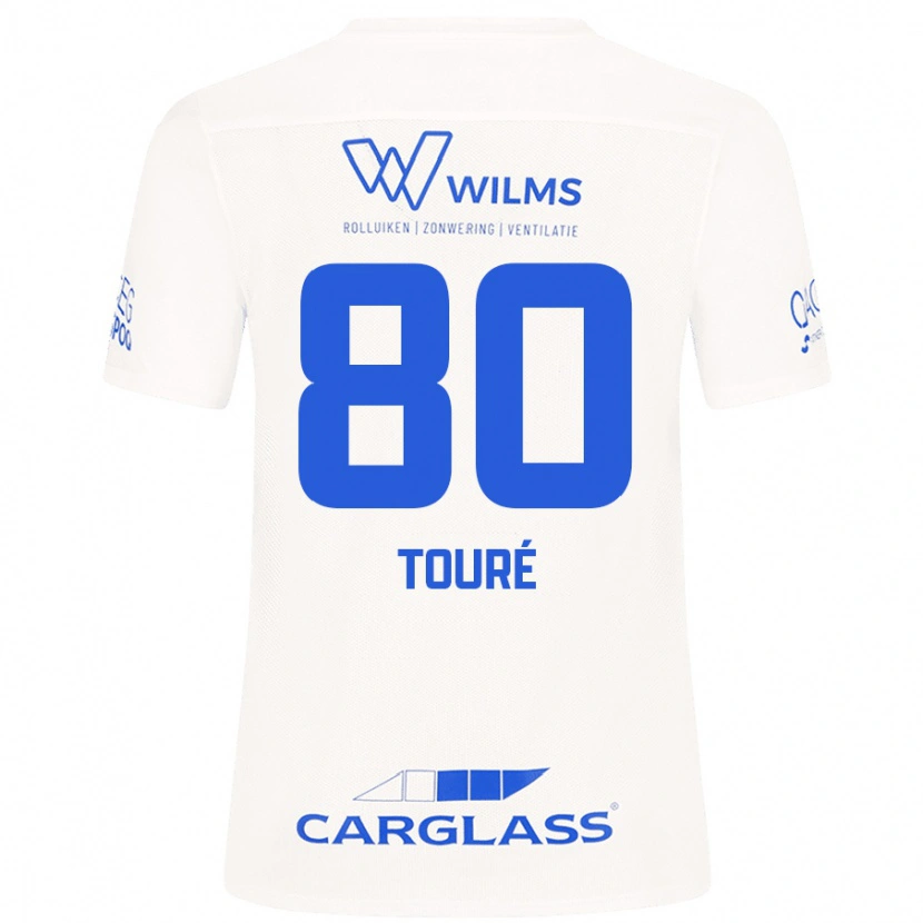Danxen Niño Camiseta Saïdou Touré #80 Blanco 2ª Equipación 2024/25 La Camisa