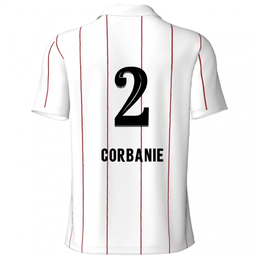 Danxen Niño Camiseta Kobe Corbanie #2 Blanco Negro 2ª Equipación 2024/25 La Camisa