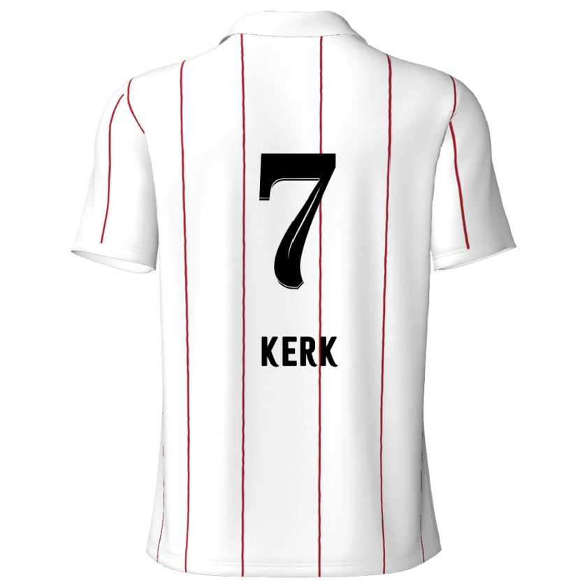 Danxen Niño Camiseta Gyrano Kerk #7 Blanco Negro 2ª Equipación 2024/25 La Camisa