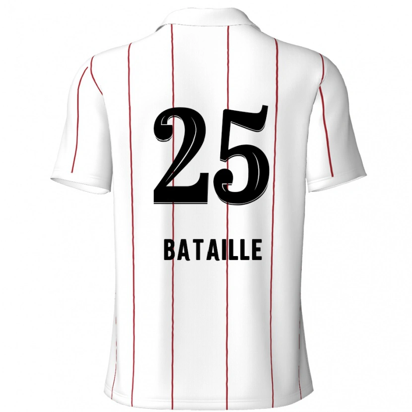 Danxen Niño Camiseta Jelle Bataille #25 Blanco Negro 2ª Equipación 2024/25 La Camisa