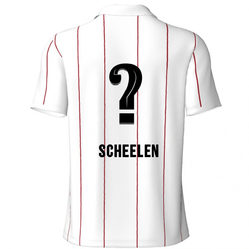 Danxen Niño Camiseta Thijme Scheelen #0 Blanco Negro 2ª Equipación 2024/25 La Camisa