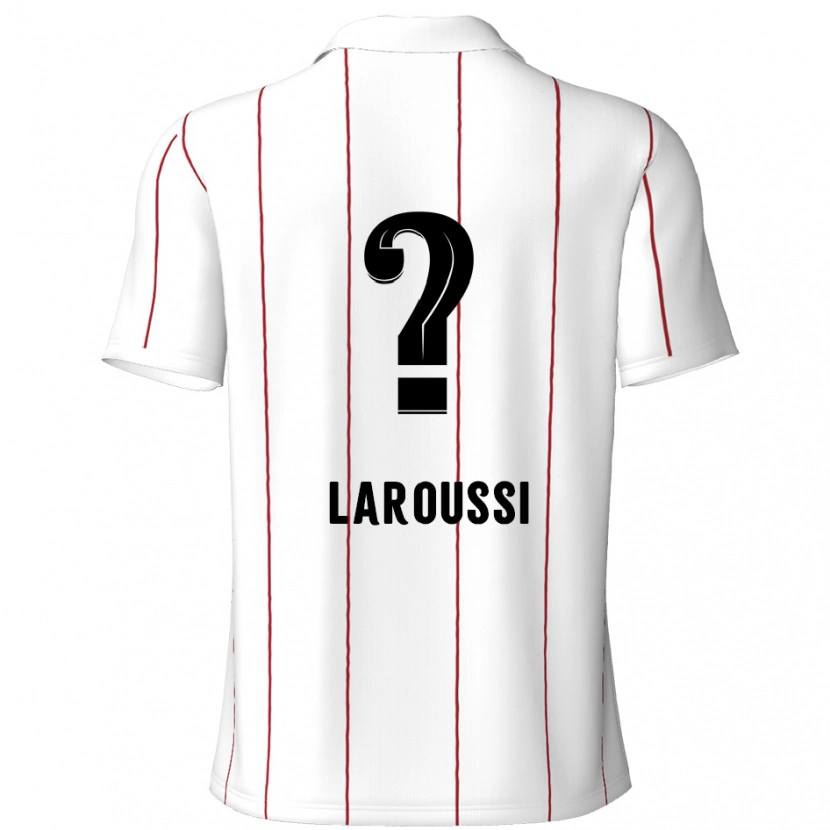 Danxen Niño Camiseta Nizar Laroussi #0 Blanco Negro 2ª Equipación 2024/25 La Camisa