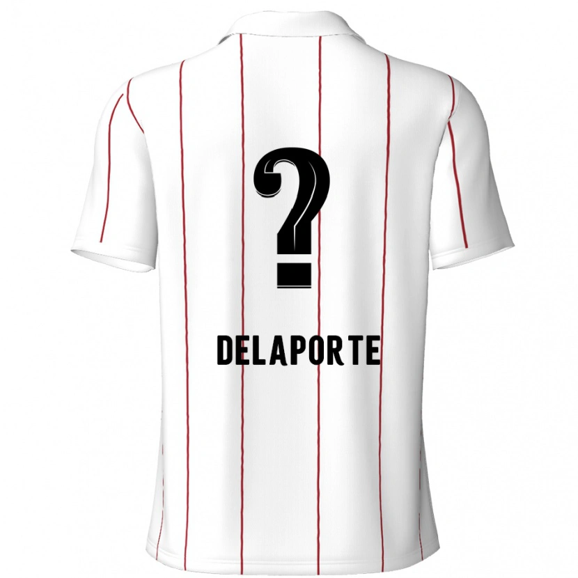 Danxen Niño Camiseta Kyano Delaporte #0 Blanco Negro 2ª Equipación 2024/25 La Camisa